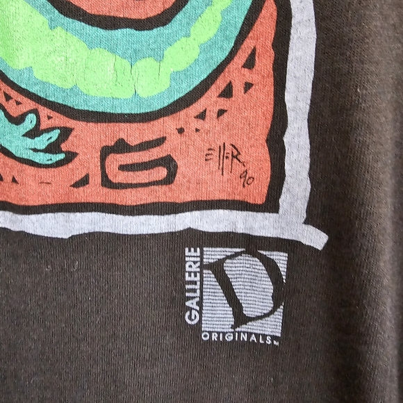 Vintage 1990 Code West Boots Cowboy GECKO Lizard T Shirt XL Single Stitch RARE - Picture 5 of 11